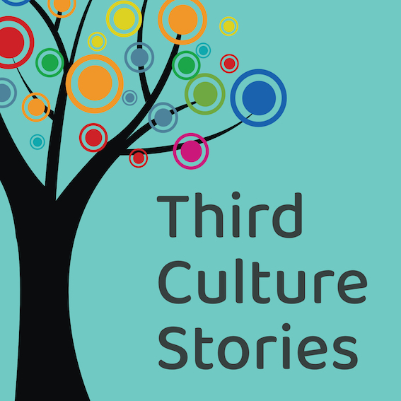 Icon for Third Culture Stories podcast. Tree with leaves in diverse colors.